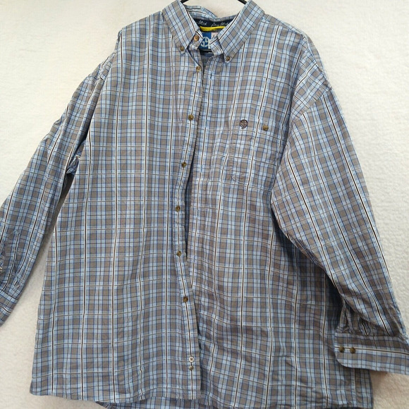 Wrangler George Strait Plaid Shirt Men's 3X Cowboy Cut Collection Long Sleeve - Picture 5 of 9